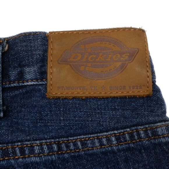 Dickies Regular Fit Button Fly Mens Jeans Size 38x30 Actual 36x27.5 Blue Cotton - Picture 11 of 13